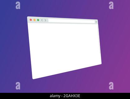 Web-Browser-Fenster-Vorlage für die Anzeige eigener Website Stock Vektor