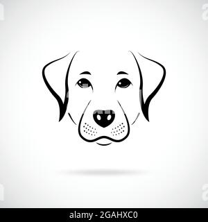 Porträt des australischen Pinschers. Schwarz-weißes Logo. Vektorgrafik. Stock Vektor