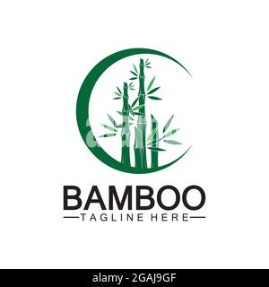 Bambus Logo Vorlage Vektor icon Abbildung design Stock Vektor