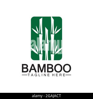Bambus Logo Vorlage Vektor icon Abbildung design Stock Vektor