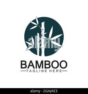 Bambus Logo Vorlage Vektor icon Abbildung design Stock Vektor