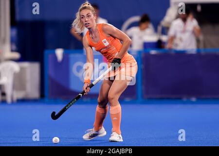 Tokio, Japan. Juli 2021. TOKIO, JAPAN - 31. JULI: Laura Nunnink aus den Niederlanden während des olympischen Eishockeyturniers der Frauen in Tokio 2020 zwischen Deutschland und den Niederlanden am 31. Juli 2021 im Oi-Hockey-Stadion in Tokio, Japan (Foto von Pim Waslander/Orange Picics) NOCNSF House of Sports Credit: Orange Pics BV/Alamy Live News Stockfoto