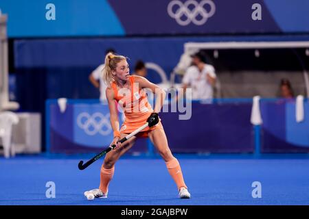 Tokio, Japan. Juli 2021. TOKIO, JAPAN - 31. JULI: Laura Nunnink aus den Niederlanden während des olympischen Eishockeyturniers der Frauen in Tokio 2020 zwischen Deutschland und den Niederlanden am 31. Juli 2021 im Oi-Hockey-Stadion in Tokio, Japan (Foto von Pim Waslander/Orange Picics) NOCNSF House of Sports Credit: Orange Pics BV/Alamy Live News Stockfoto