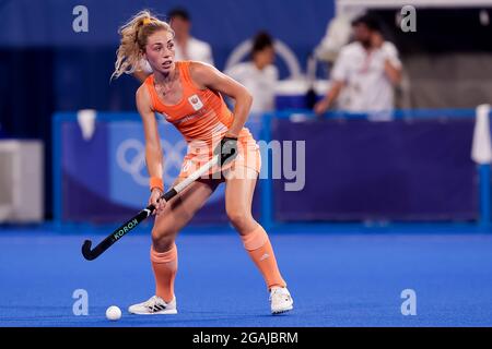 Tokio, Japan. Juli 2021. TOKIO, JAPAN - 31. JULI: Laura Nunnink aus den Niederlanden während des olympischen Eishockeyturniers der Frauen in Tokio 2020 zwischen Deutschland und den Niederlanden am 31. Juli 2021 im Oi-Hockey-Stadion in Tokio, Japan (Foto von Pim Waslander/Orange Picics) NOCNSF House of Sports Credit: Orange Pics BV/Alamy Live News Stockfoto