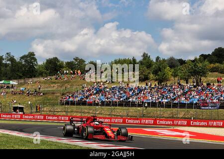 Charles Leclerc (MON) Ferrari SF-21. Großer Preis von Ungarn, Samstag, 31. Juli 2021. Budapest, Ungarn. Stockfoto