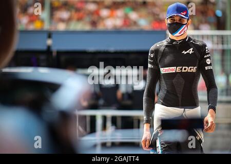 Budapest, Ungarn. Juli 2021. Esteban Ocon (FRA) Alpine F1 Team. 31.07.2021. Formel 1 Weltmeisterschaft, Rd 11, Großer Preis Von Ungarn, Budapest, Ungarn, Qualifizierender Tag. Bildnachweis sollte lauten: XPB/Press Association Images. Quelle: XPB Images Ltd/Alamy Live News Stockfoto