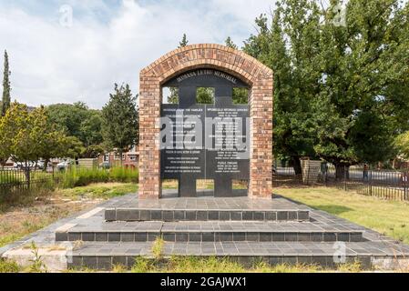 BURGERSDORP, SÜDAFRIKA - 22. APRIL 2021: Das Ikusasa Lethu Memorial in Burgersdorp in der Provinz Eastern Cape Stockfoto
