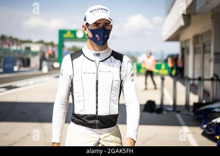 Budapest, Ungarn. Juli 2021. Nichola Latifi (CDN) Williams Racing. Großer Preis von Ungarn, Samstag, 31. Juli 2021. Budapest, Ungarn. Quelle: James Moy/Alamy Live News Stockfoto