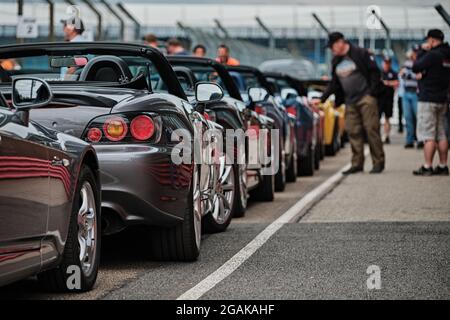 Towcester, Northamptonshire, Großbritannien. Juli 2021. Honda S2000 Club während des Classic Motor Racing Festivals auf dem Silverstone Circuit (Foto von Gergo Toth / Alamy Live News) Stockfoto