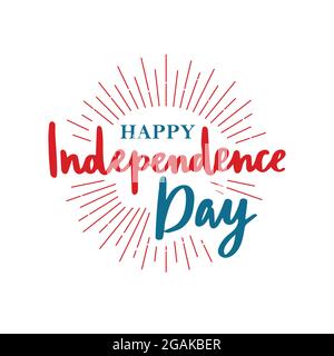 Alles Gute Zum Unabhängigkeitstag Der Vereinigten Staaten. Juli. Vektor-Grußkarte. Stock Vektor