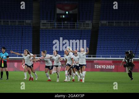 30. Juli 2021, Tokio, Kanto, Japan: TOKIO, JAPAN, 30. JULI 2021: FRAUENFUSSBALL NIEDERLANDE gegen USA in Japan am 30.07.2021 während der OLYMPISCHEN SPIELE 2020 - 2021 in Tokio, . .Dieses Bild ist für die Verwendung in der Presse; Foto von ZUMA Press / Jon GADEA (Bild: © Beto Rockfeller/ZUMA Press Wire) Stockfoto