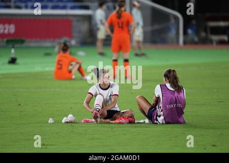 30. Juli 2021, Tokio, Kanto, Japan: TOKIO, JAPAN, 30. JULI 2021: FRAUENFUSSBALL NIEDERLANDE gegen USA in Japan am 30.07.2021 während der OLYMPISCHEN SPIELE 2020 - 2021 in Tokio, . .Dieses Bild ist für die Verwendung in der Presse; Foto von ZUMA Press / Jon GADEA (Bild: © Beto Rockfeller/ZUMA Press Wire) Stockfoto