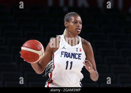 Valeriane VUKOSAVLJEVIC (11) aus Frankreich während der Olympischen Spiele Tokio 2020, Frankreich-Nigeria am 30. Juli 2021 in der Saitama Super Arena in Tokio, Japan - Foto Ann-Dee Lamour / CDP MEDIA / DPPI Stockfoto