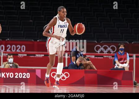 Valeriane VUKOSAVLJEVIC (11) aus Frankreich während der Olympischen Spiele Tokio 2020, Frankreich-Nigeria am 30. Juli 2021 in der Saitama Super Arena in Tokio, Japan - Foto Ann-Dee Lamour / CDP MEDIA / DPPI Stockfoto