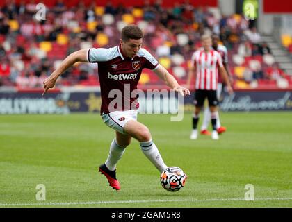 Brentford Community Stadium, London, Großbritannien. Juli 2021. Pre Season Friendly Football, Brentford FC gegen West Ham United; Conor Coventry von West Ham United Credit: Action Plus Sports/Alamy Live News Stockfoto