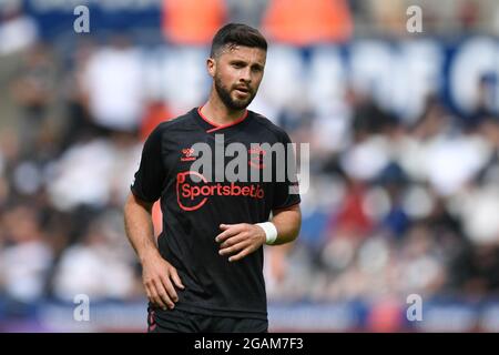 Swansea, Großbritannien. Juli 2021. Shane Long #7 von Southampton während des Spiels in Swansea, Vereinigtes Königreich am 7/31/2021. (Foto von Mike Jones/News Images/Sipa USA) Quelle: SIPA USA/Alamy Live News Stockfoto