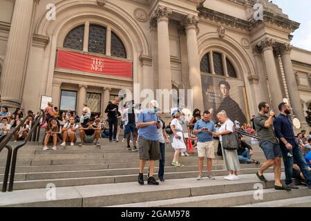 Das Metropolitan Museum of Art in New York entlümpelt am Sonntag, den 25. Juli 2021, Hunderte von Besuchern. (© Richard B. Levine) Stockfoto