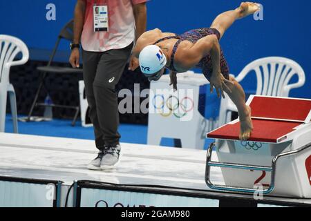 Im Rahmen der Olympischen Spiele Tokyo 2020, Judo, am 30. Juli 2021 im Tokyo Aquatics Center in Tokio, Japan, tritt die Frauenspielerin (FRA) auf 50 m Freistil an - Foto Yoann Cambefort / Marti Media / DPPI Stockfoto
