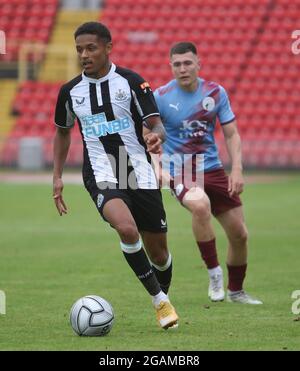 GATESHEAD, GROSSBRITANNIEN. 31. JULI Adam Wilson von Newcastle United in Aktion während des Pre-Season Freundschaftsspiel zwischen Gateshead und Newcastle United im Gateshead International Stadium, Gateshead am Samstag, 31. Juli 2021. (Kredit: Will Matthews | MI News ) Kredit: MI News & Sport /Alamy Live News Stockfoto