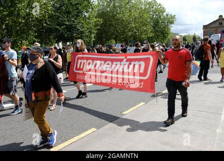 A Kill the Bill Protest in Bristol, Momentum schließen sich dem Protest an. Stockfoto