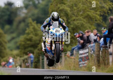 Armoy, Antrim, Nordirland. Juli 2021. Armoy Road Races, The Race of Legends Motor Cycling, Tag zwei; Paul Jordan (Burrows by RK Racing Yamaha R6) in Aktion auf seinem Superbike Credit: Action Plus Sports/Alamy Live News Stockfoto