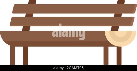 Symbol für Gartenbank. Flache Darstellung des Vektorsymbols für Gartenbank auf weißem Hintergrund isoliert Stock Vektor