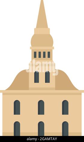 Architektur Ikone des Rigaer Gebäudes. Flache Illustration der Architektur Riga Gebäude Vektor-Symbol isoliert auf weißem Hintergrund Stock Vektor