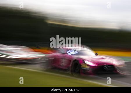 69 Collard Ricky (gbr), Collard Robert (gbr), De Haan Sam (gbr), Schiller Fabian (ger), RAM Racing, Mercedes-AMG GT3, Action während der TotalEnergies 24 Stunden von Spa, 6. Lauf der Fanatec GT World Challenge Europe Powered by AWS 2021, vom 28. Juli bis 1. August, 2021 auf dem Circuit de Spa-Francorchamps, in Stavelot, Belgien - Foto Julien Delfosse / DPPI Stockfoto