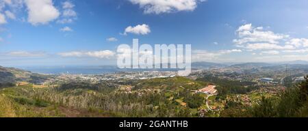 Luftaufnahme der Stadt Vigo. Stockfoto