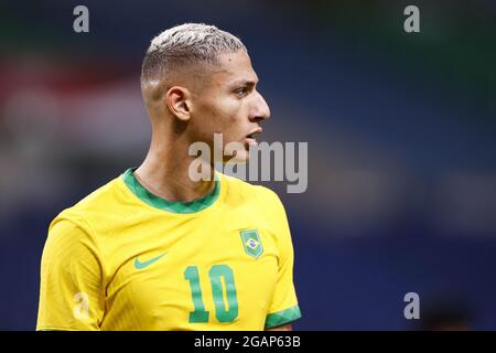 Tokio, Giappone. Juli 2021. RICHARLISON (BRA) während der Olympischen Spiele Tokio 2020, Fußball-Männer-Viertelfinale zwischen Brasilien und Ägypten am 31. Juli 2021 im Saitama-Stadion in Saitama, Japan - Foto Kishimoto/DPPI Kredit: Unabhängige Fotoagentur/Alamy Live News Stockfoto