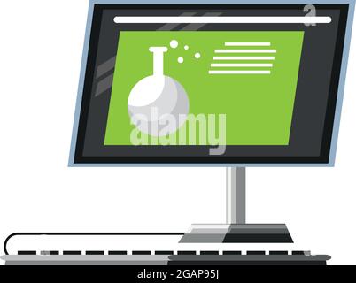 Online-Chemieunterricht Stock Vektor