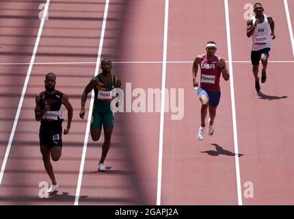 Der US-Amerikaner Michael Norman bei den 400-m-Vorläufen der Männer im Olympiastadion am neunten Tag der Olympischen Spiele in Tokio 2020 in Japan. Bilddatum: Sonntag, 1. August 2021. Stockfoto