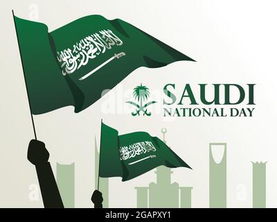 Feier Nationalfeiertag saudi Stock Vektor