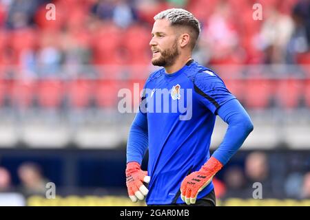 ALKMAAR, NIEDERLANDE - 31. JULI: Torwart Alejandro Remiro von Real Sociedad beim Vorsaison-Freundschaftsspiel zwischen AZ und Real Sociedad im AFAS Stadion am 31. Juli 2021 in Alkmaar, Niederlande (Foto von Patrick Goosen/Orange Picts) Stockfoto