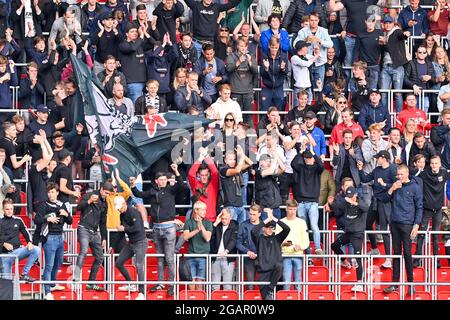 ALKMAAR, NIEDERLANDE - 31. JULI: Unterstützer beim Vorsaison-Freundschaftsspiel zwischen AZ und Real Sociedad im AFAS Stadion am 31. Juli 2021 in Alkmaar, Niederlande (Foto: Patrick Goosen/Orange Picters) Stockfoto