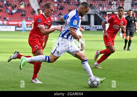 ALKMAAR, NIEDERLANDE - 31. JULI: Adnan Januzaj von Real Sociedad während des Vorsaison-Freundschaftsspiel zwischen AZ und Real Sociedad im AFAS Stadion am 31. Juli 2021 in Alkmaar, Niederlande (Foto von Patrick Goosen/Orange Picches) Stockfoto