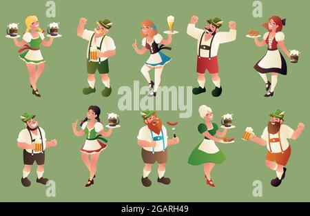 Gruppe von bayern Stock Vektor