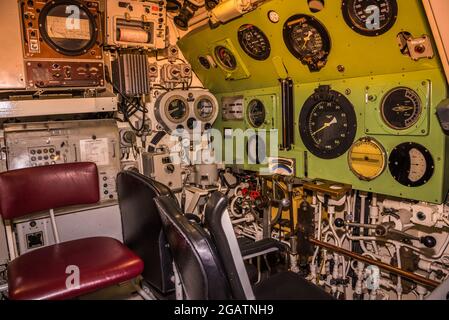 Den Helder, Niederlande. 30. Juli 2021. Das Innere eines U-Bootes. Hochwertige Fotos Stockfoto