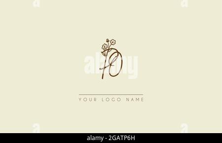 Anfangsbuchstabe PA oder AP Unterschrift handschriftliche Hochzeit botanischen floralen Symbol Logo Vektor Design Illustration Stock Vektor