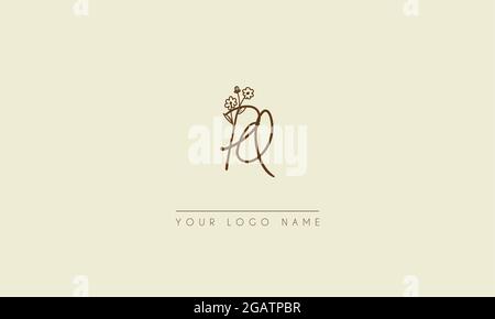 Anfangsbuchstabe PQ oder QP Unterschrift handschriftliche Hochzeit botanischen floralen Symbol Logo Vektor Design Illustration Stock Vektor