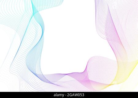 Abstrakte bunte Wellenlinien Hintergrund. Geometrische Vorlage für Ihr Design Broschüre, Flyer, Bericht, Website, Banner, Illustration Stockfoto