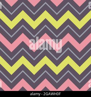 Geometrische Linien Nahtloses Muster. Retro-Stil Abstraktes Ornament für Hintergrund, Tapete, Geschenkpapier, Textil- und Stoffdesign, Wohnkultur Stock Vektor