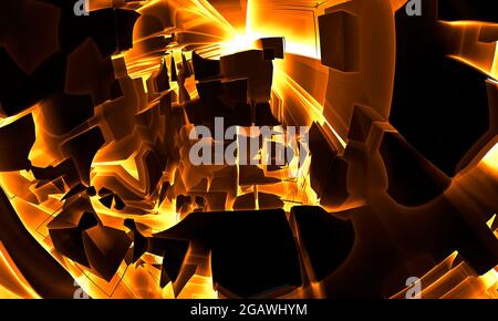 Hölle Boden fraktal, Computer generiert abstrakten Hintergrund. 3d-Rendering. Stockfoto
