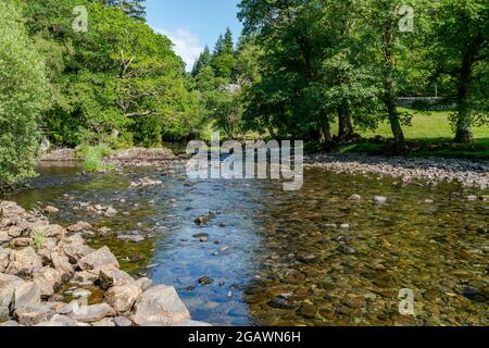 River Llugwy in Betws-y-coed, Wales. Stockfoto