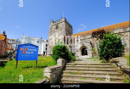 St. Clements Church, Hastlings Old Town, Hastings, Sussex, Großbritannien Stockfoto