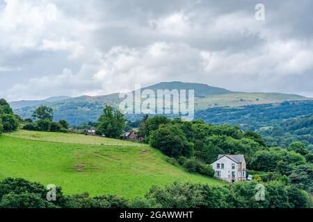 Blick auf die Landschaft in der Umgebung von Conwy im Nordwesten von Wales Stockfoto