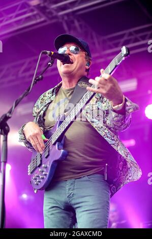 Level 42 Durchführung auf der Doncaster Racecourse Stockfoto