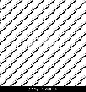 Schwarz-Weiß, monochromes, nahtlos wiederholbares geometrisches Muster, Textur, Hintergrund, Hintergrund – Vektorgrafik, Clip-Art-Grafiken Stock Vektor