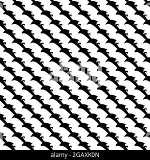 Schwarz-Weiß, monochromes, nahtlos wiederholbares geometrisches Muster, Textur, Hintergrund, Hintergrund – Vektorgrafik, Clip-Art-Grafiken Stock Vektor