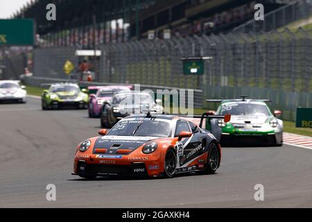 Budapest, Ungarn. August 2021. # 25 Larry ten Voorde (NL, Team GP Elite), Porsche Mobil 1 Supercup beim Hungaroring am 1. August 2021 in Budapest, Ungarn. (Foto von HOCH ZWEI) Quelle: dpa/Alamy Live News Stockfoto